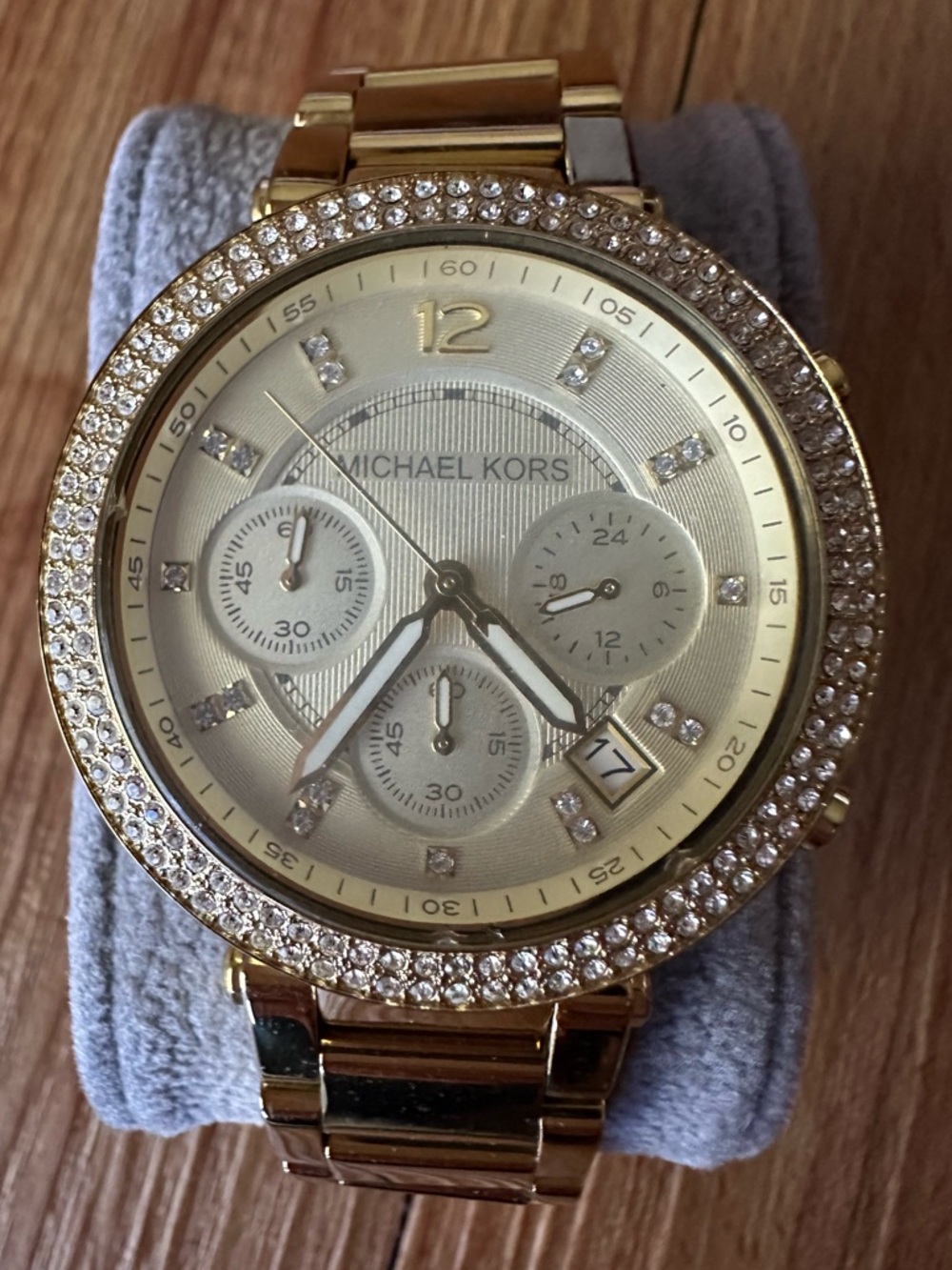 Michael Kors Parker Gold Crystal-Accented Women's Watch MK 5354 - Picture 2 of 5